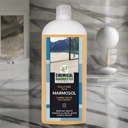 Marmosol - agent de curățare puternic pentru marmură, elimină tratamentele vechi și murdăria încăpățânată