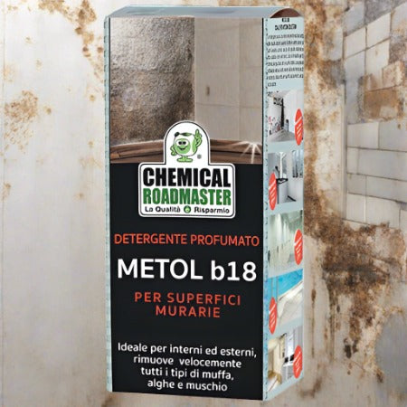 Metol B18 - detergent parfumat curăta rapid mucegaiul, algele și mușchiul de pe pereții și podelele locuințelor