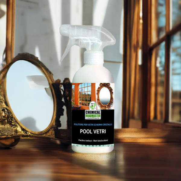 Pool Vetri - detergent inovator pentru curățarea rapidă a sticlei, cristalului, ecranelor, candelabrelor, fără clătire