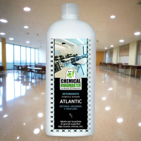 Atlantic - produs profesional biodegradabil, 3 în 1, cu actiune triplă: detergent, deodorant si parfumant