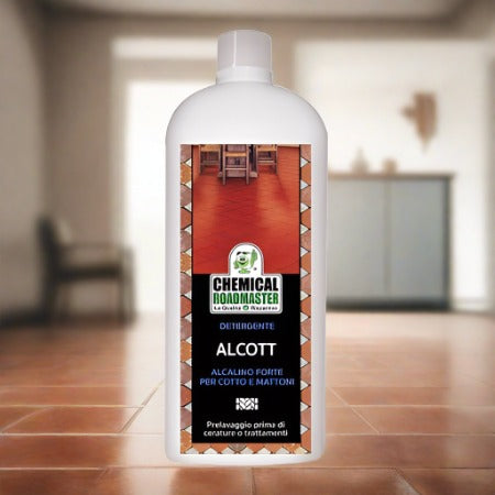 Alcott - detergent profesional concentrat pentru podele și fațade din teracotă, piatră, cărămidă și beton, 1 litru