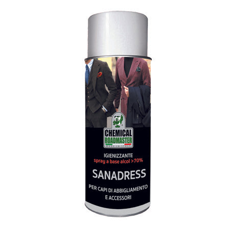 Sanadress - spray dezinfectant alcoolic pentru îmbrăcăminte, 400 ml.